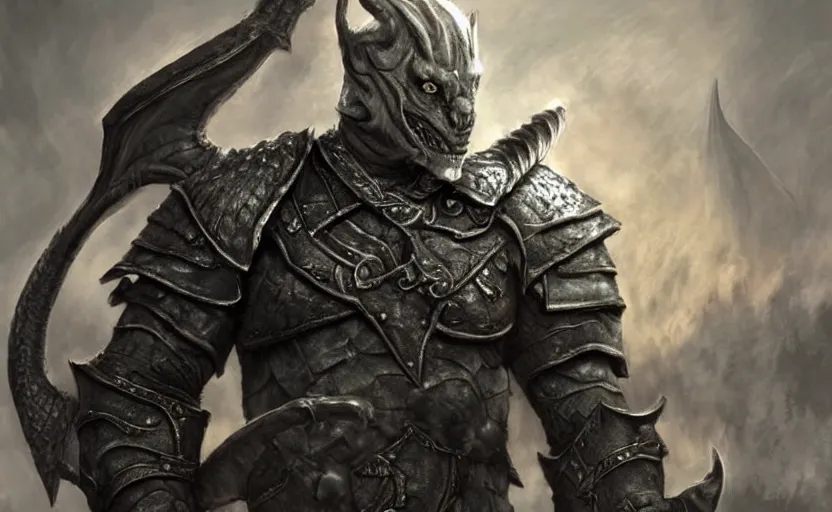 Image similar to joe biden as the dragonborn in skyrim, digital art