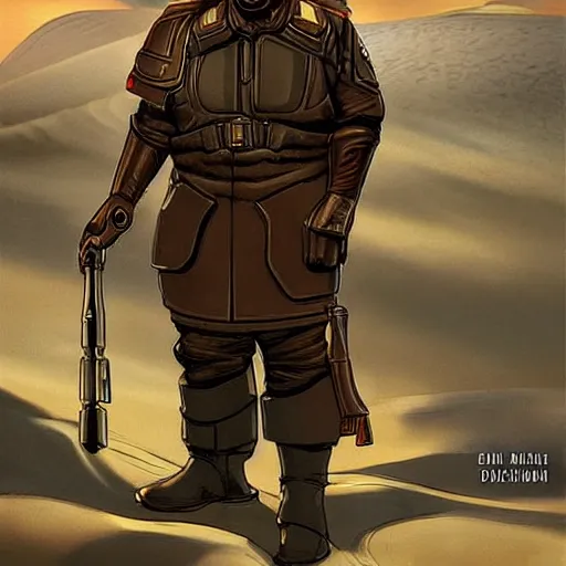 Image similar to Dune 2021 concept art Harkonnen soldier