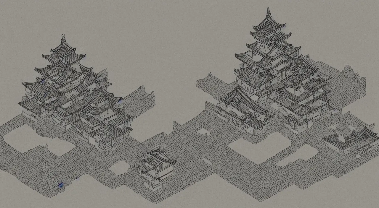 Image similar to a Japanese castle, trending on artstation