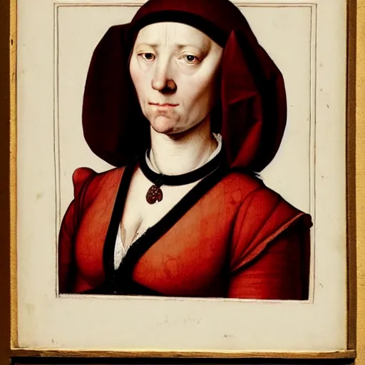 Image similar to red chalk skudy of a young woman. by hans holbein the younger.