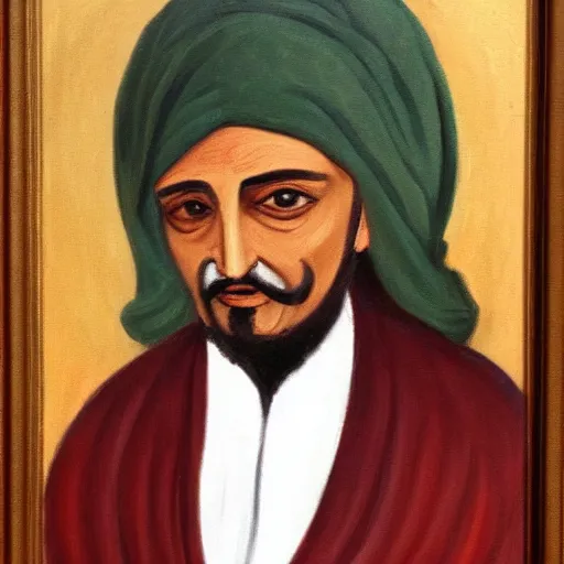 Image similar to ibn khaldun, oil painting