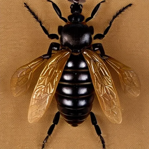 Image similar to antique 🐝 entomology specimen, victorian, scientific, symmetry, hd,