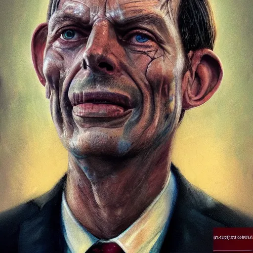 Prompt: portrait of Tony Abbott in drag , by greg rutkowski, very coherent, hyper realism, high detail, vivid colors, octane render, unreal engine, 8k, Smooth gradients, High contrast, depth of field by Jacek Yerka