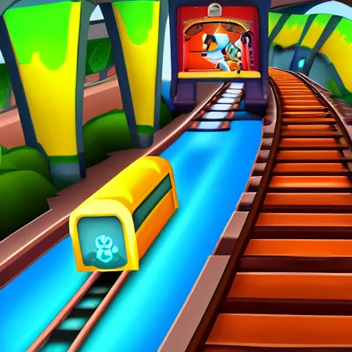 Prompt: subway surf