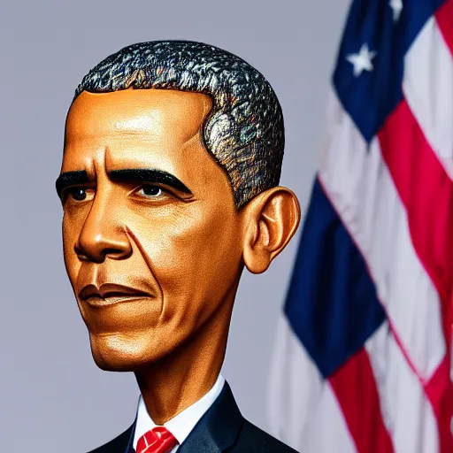 Image similar to bobblehead of Obama, 4k picture