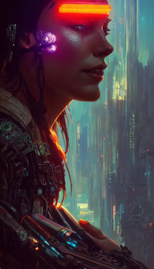 Image similar to cyberpunk western, insane, intricate, highly detailed, digital painting, artstation, concept art, smooth, sharp focus, illustration, Unreal Engine 5, 8K, art by artgerm and greg rutkowski and alphonse mucha