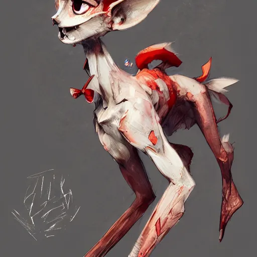 Image similar to concept art of anthropomorphized animal, highly detailed painting by dustin nguyen, akihiko yoshida, greg tocchini, 4 k, trending on artstation, 8 k