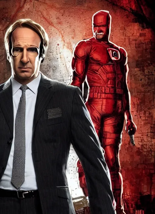 Image similar to Saul Goodman as Daredevil