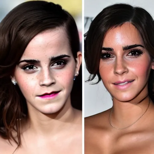 Image similar to emma watson mixed with kim kardashian