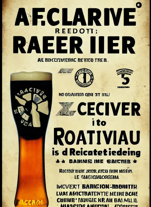 Prompt: Ad poster for Radioactive Beer