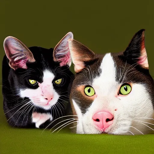 Prompt: a cat - pig - hybrid, animal photography
