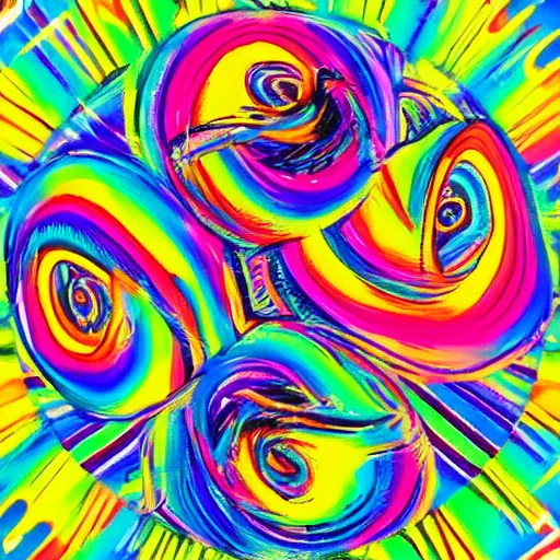 Image similar to Yo-Yo art in the style of Lisa Frank