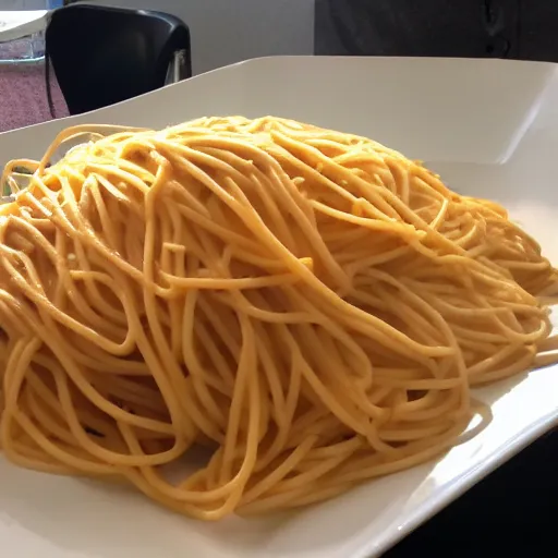 Image similar to a pile of spaghetti shaped like an airplane