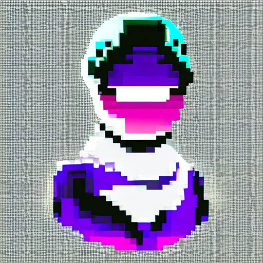 Prompt: vaporwave black cat wearing an astronaut helmet, pixel art, high octane