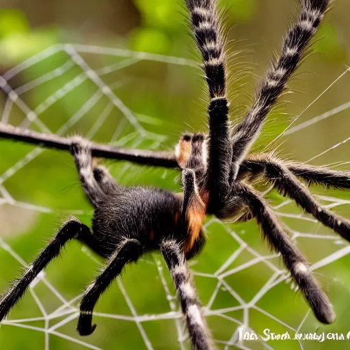 Image similar to cat spider hybrid hunting in the wild