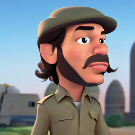 Image similar to che guevara as a pixar character