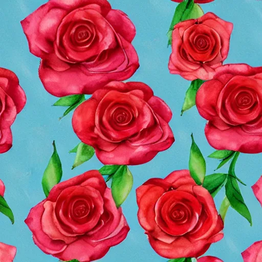 Image similar to watercolor red roses