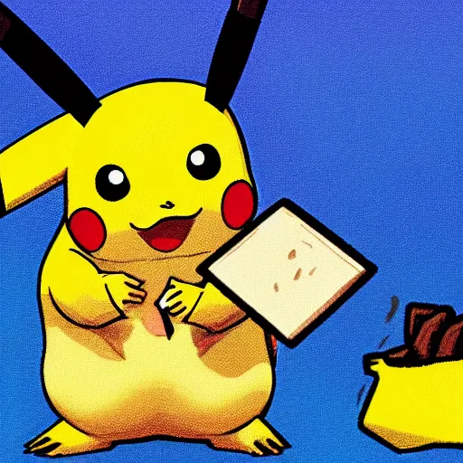 Image similar to photograph of pikachu smoking a blunt, pickachu smoking, smoking blunt, pickachu hitting that loud