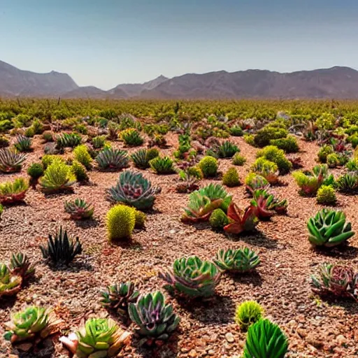 Prompt: A photo of a succulent desert