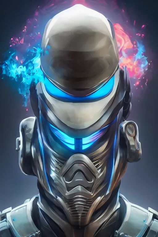 Image similar to epic mask helmet robot ninja portrait stylized as fornite style game design fanart by concept artist gervasio canda, behance hd by jesper ejsing, by rhads, makoto shinkai and lois van baarle, ilya kuvshinov, rossdraws global illumination radiating a glowing aura global illumination ray tracing hdr render in unreal engine 5