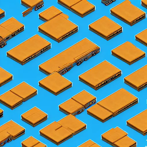 Prompt: forty mbg convertibles aligned in a grid, isometric, 8 k resolution