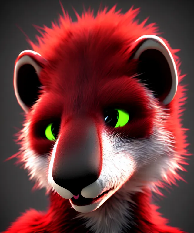 Image similar to furry - male - red - black - weasel - geistcaller - fursona uhd ue 5 visual novel pc game expressions, photorealistic