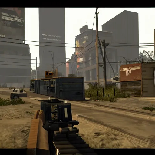 Image similar to screenshot of half - life 2 city 1 7 videogame featuring obama wearing combine uniform