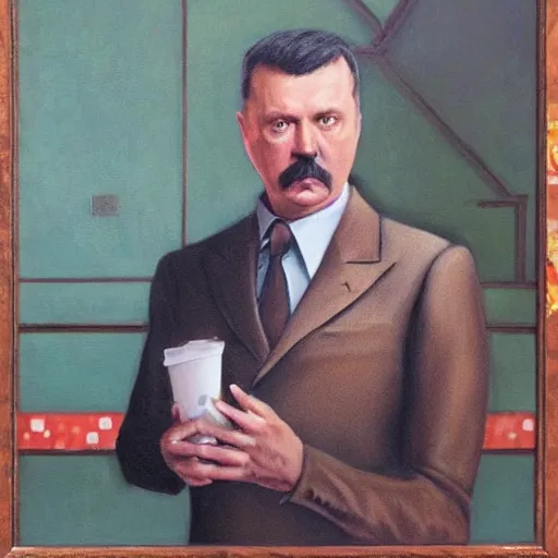 Prompt: Portrait of Igor Ivanovich Strelkov deciding what to order at McDonald's, photo-realistic, color image, 2K, highly detailed