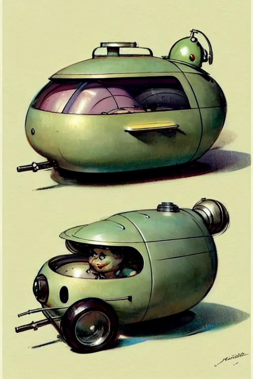 Image similar to ( ( ( ( ( 1 9 5 0 s retro future android robot fat robot midget wagon. muted colors., ) ) ) ) ) by jean - baptiste monge,!!!!!!!!!!!!!!!!!!!!!!!!!