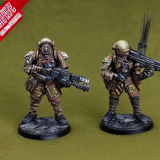 Image similar to 8 0 mm resin detailed miniature of a warhammer 4 0 k fish warrior snipers, product introduction photos, 4 k, full body, hyper detailed,