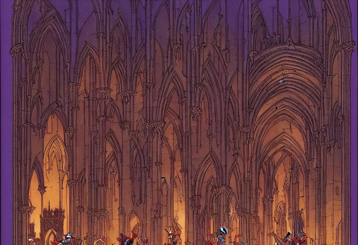 Image similar to devils in the cathedral by moebius