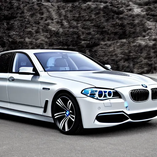 Image similar to futuristic BMW 535i from the year 2053