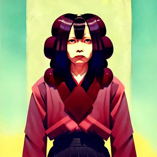 Image similar to Portrait Fanart of of Sukeban Deka (1986), artwork by Sergey Kolesov, arstation,