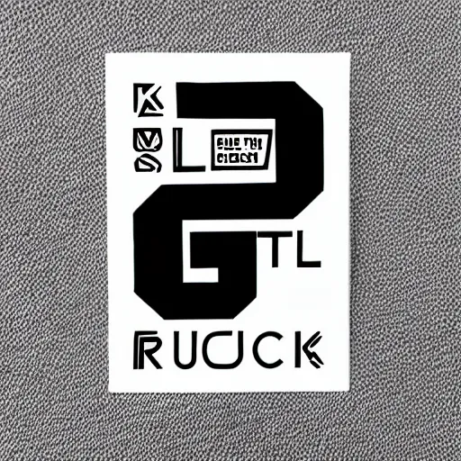 Image similar to black on white graphic design single sticker in style of david rudnick, eric hu, guccimaze, acid, y 2 k, 4 k sharpening,