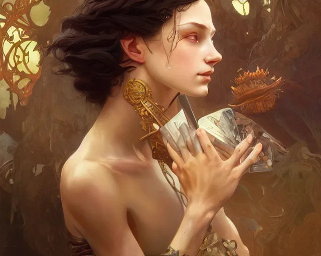 Prompt: photography of bruno walpoth, deep focus, d & d, fantasy, intricate, elegant, highly detailed, digital painting, artstation, concept art, matte, sharp focus, illustration, hearthstone, art by artgerm and greg rutkowski and alphonse mucha