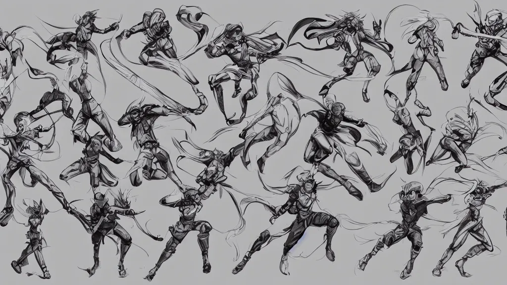 Anime Action Poses  Free Drawing References