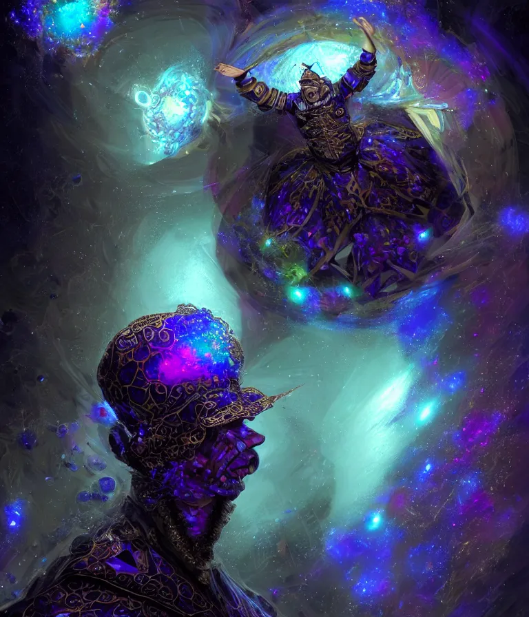 Image similar to front!!! shot of a court jester!!! character, mesmerizing fractal hypercubes, dark holography!!!, future, metallic nebula, crystalline edges, polygonal, elegant, highly detailed, centered, (((artstation, concept art, jagged, sharp focus, artgerm, Tomasz Alen Kopera, Peter Mohrbacher, donato giancola, Joseph Christian Leyendecker, WLOP, Boris Vallejo))), ((raytracing)), mugshot!!!!!, ugly!!!!!!, octane render, nvidia raytracing demo, octane render, nvidia raytracing demo, octane render, nvidia raytracing demo, 8K