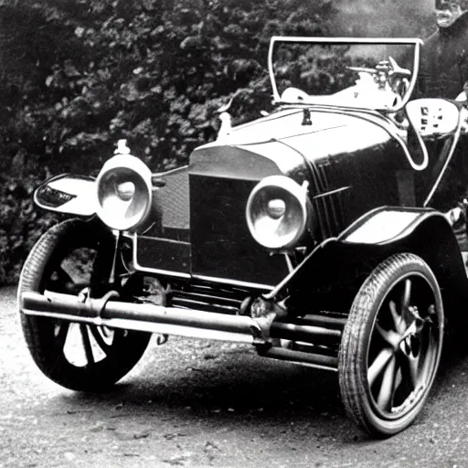 Prompt: Photo of a sports car in 1900s