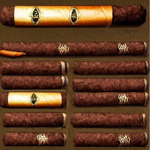 Image similar to digital art of the most rare and quality rich dragon themed cigar set you could ever obtain in a lucid dream, astonishing detail, award winning, fantastic composition, beautiful lighting