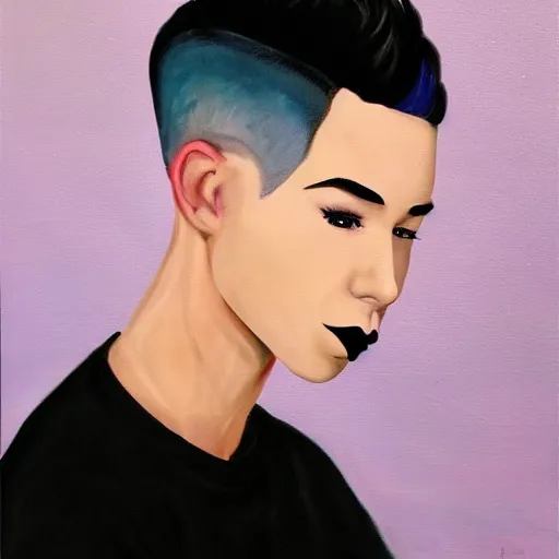 Image similar to a painting of james charles