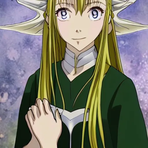 Image similar to galadriel as an anime character