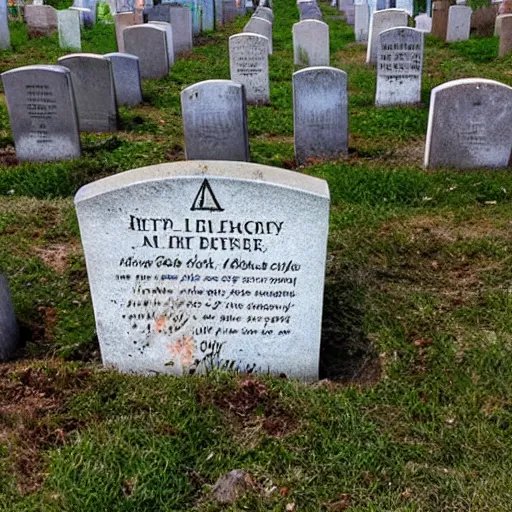 Prompt: a grave that has the text rip anglettere on it.