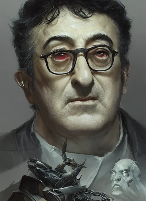 Image similar to Portrait of Peter Sellers, marvel comics, dark, intricate, highly detailed, smooth, artstation, digital illustration by Ruan Jia and Mandy Jurgens and Artgerm and Wayne Barlowe and Greg Rutkowski and Frank Frazetta