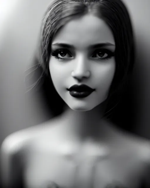 Image similar to black and white dreamy young beautiful female artificial intelligence, cinematic, rim light, photo - realistic, elegant, high detail, 8 k, masterpiece, photo taken in 1 9 3 0
