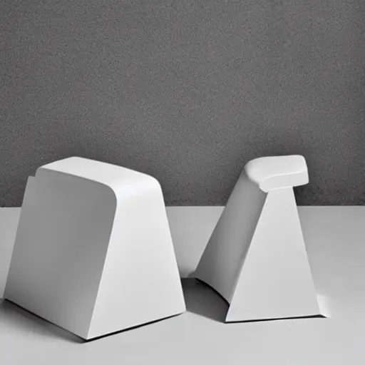 Image similar to a minimalistic stool by Zaha hadid