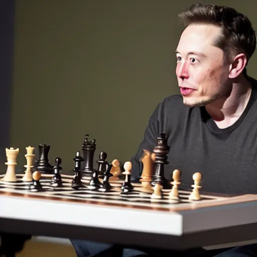 Image similar to photo of elon musk playing chess