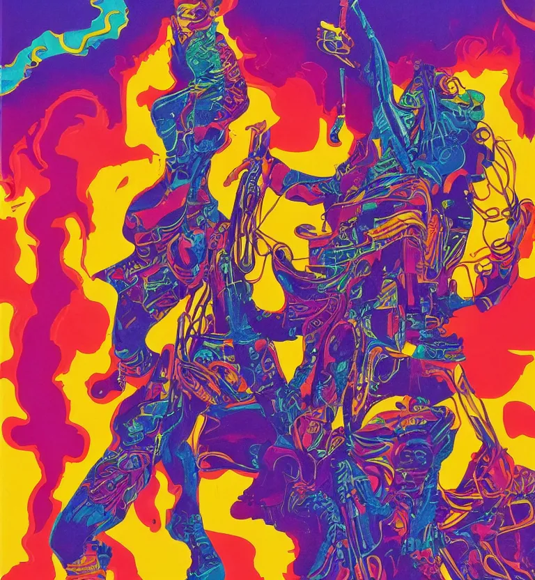 jimi hendrix psychedelic wallpaper