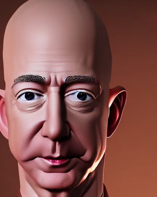 Prompt: jeff bezos made of chocolate, close up portrait, highly detailed, octane render