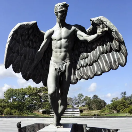 Image similar to male fallen angel monument