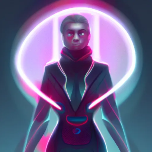 Image similar to a woman in a futuristic suit holding a glowing ball, a character portrait by Bernardino Mei, deviantart contest winner, digital art, digital painting, speedpainting, futuristic